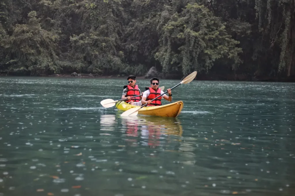 kayak racing in water