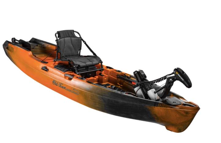 kayak with motor equipment