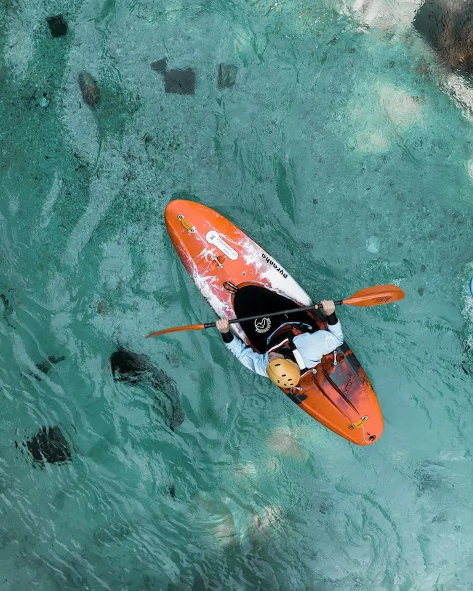kayaking in water